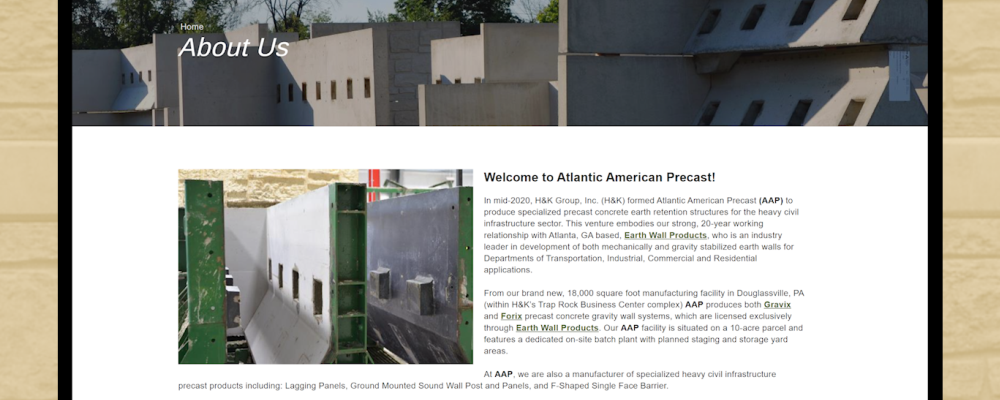 Atlantic American Precast Launches Brand New Corporate Website
